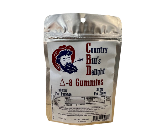 Country Bill's Delight D8 Gummies 300mg