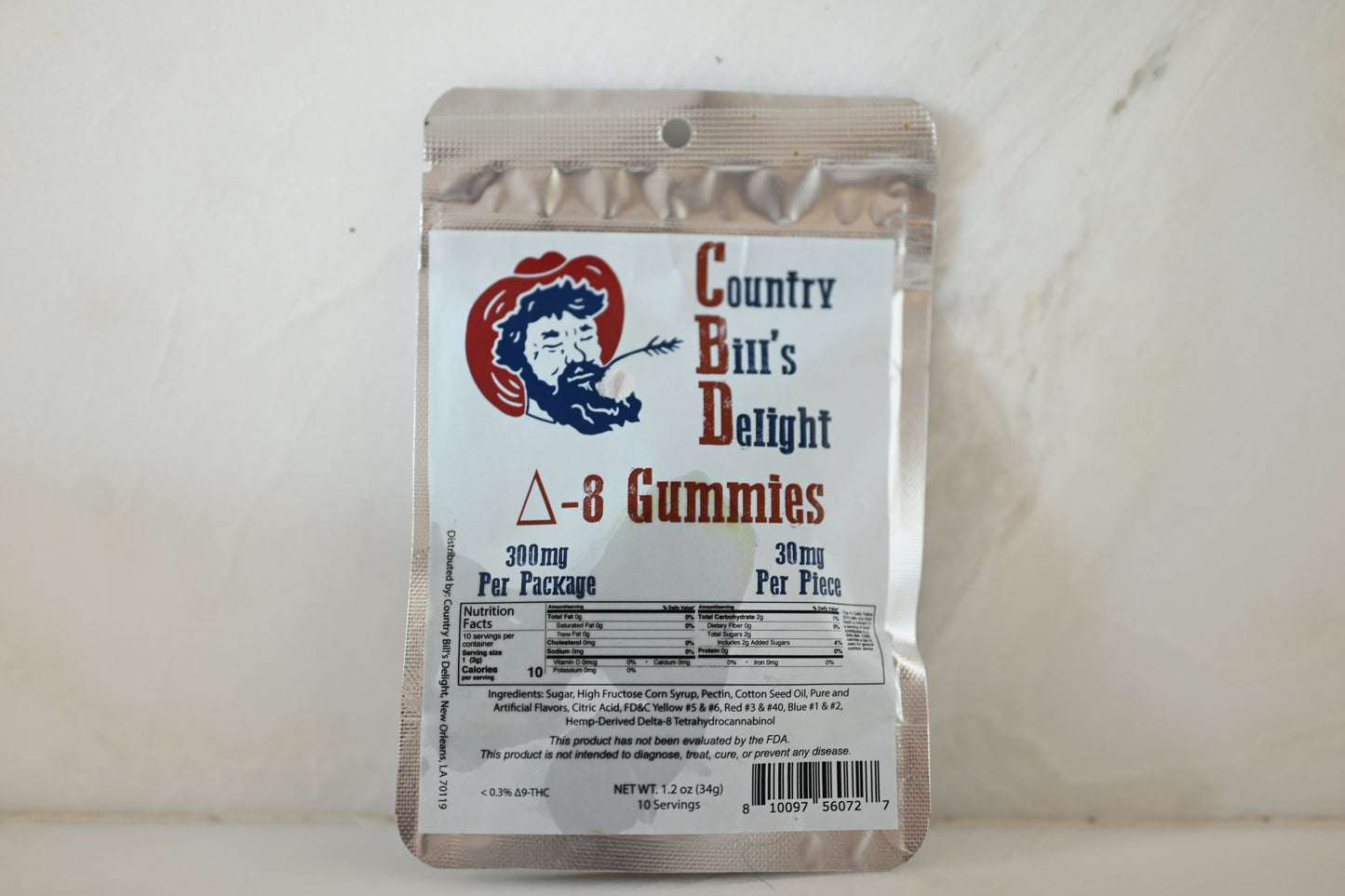 Country Bill's Delight D8 Gummies 300mg